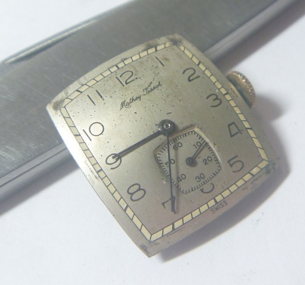 1940s Mathey-Tissot 17J Gents 8 ½ x 9 Lignes Mov’t, Dial & Hands- 4Parts !!
