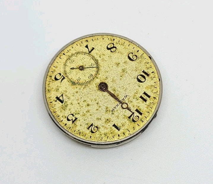 1918 Waltham Model 1912 Grade Sapphire 15J 6/0s Watch Movement For Repair