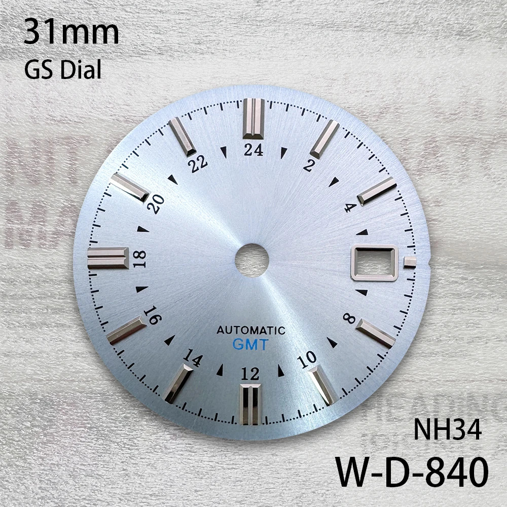 31mm S/GS Logo Dial GMT Dial Fit NH35/NH36/4R/7S Movement Watch Accessories