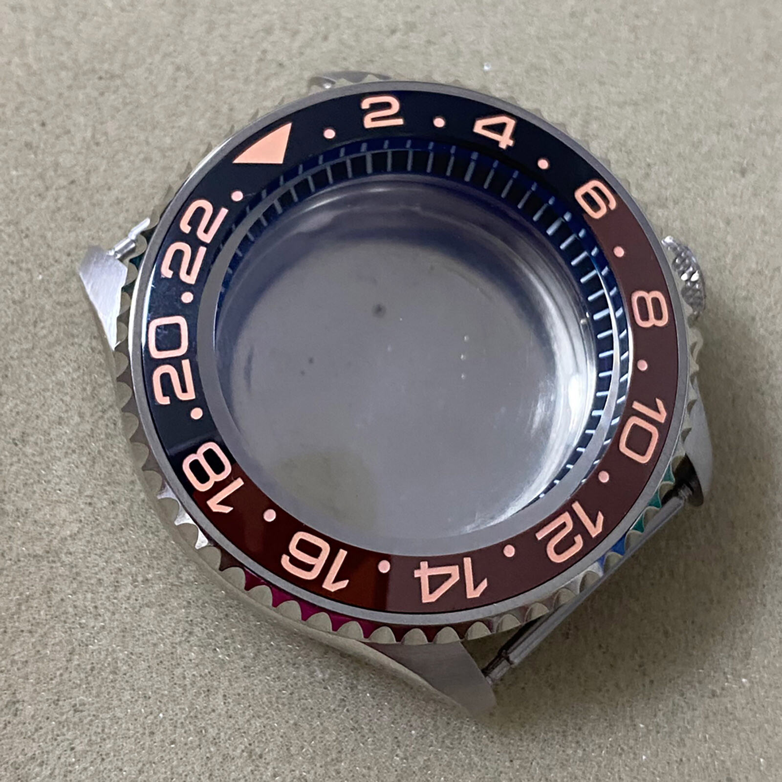 For NH35/NH36/4R Movement 41.5MM Watch Case 3.8 o’clock Crown Mineral Glass Case