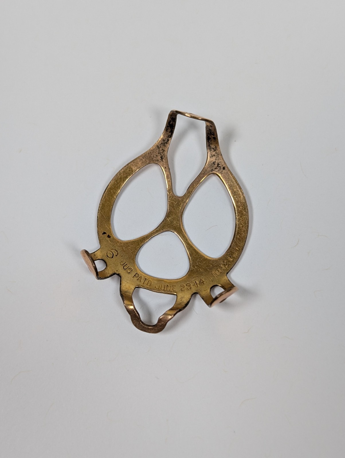 Vtg DUO Trench Watch Shrapnel Guard Cover For 3/0 Size 1-10 12K Gold Filled RARE