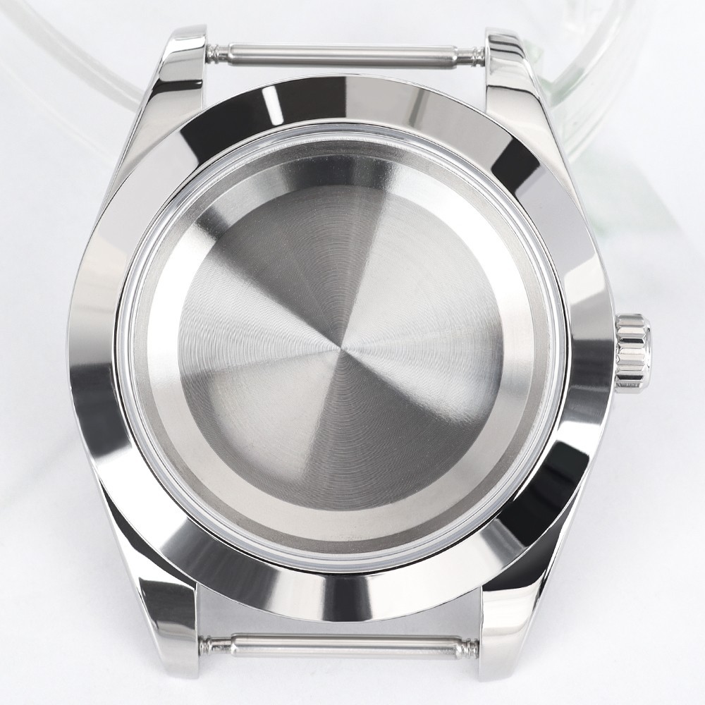 FEIYASHI 39mm Diver Watch Case Retro Silver Oyster Style For Seiko NH35 Movement