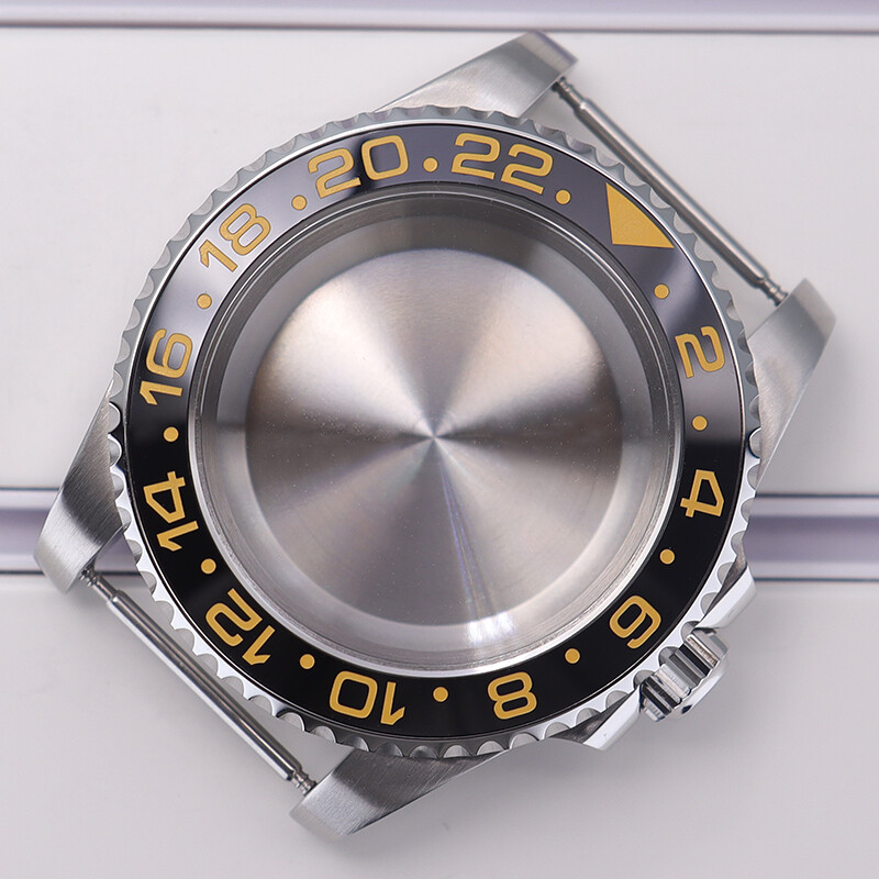 40mm Silver Brushed Watch Case Glass back For Seiko nh35 36 Movement 28.5mm Dial