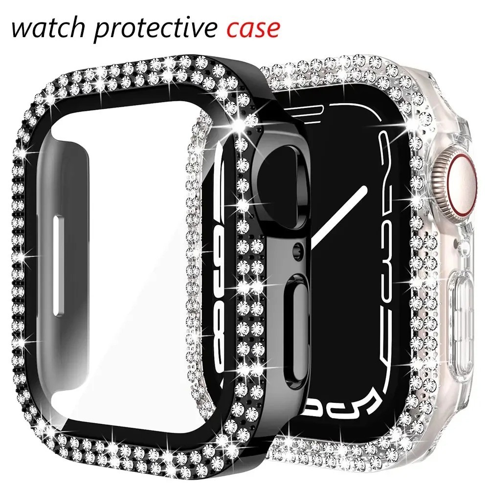 For Apple Watch 9/8/7/6/5/4/3/SE Diamond Bling Case Cover 38/40/41/42/44/45mm