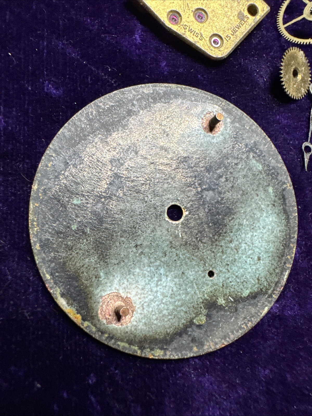 OMEGA Pocket Watch Project 15 Jewels Model 38.5LT1 for Parts Repair