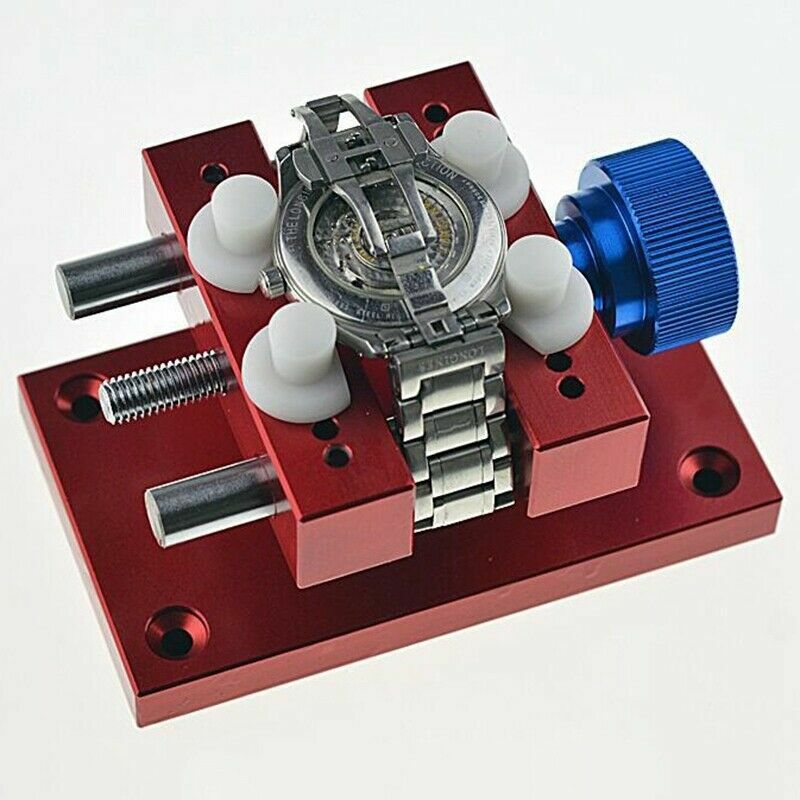 Stainless Steel Large Case Vise With Base Watch Holder For Watch Repair Metal