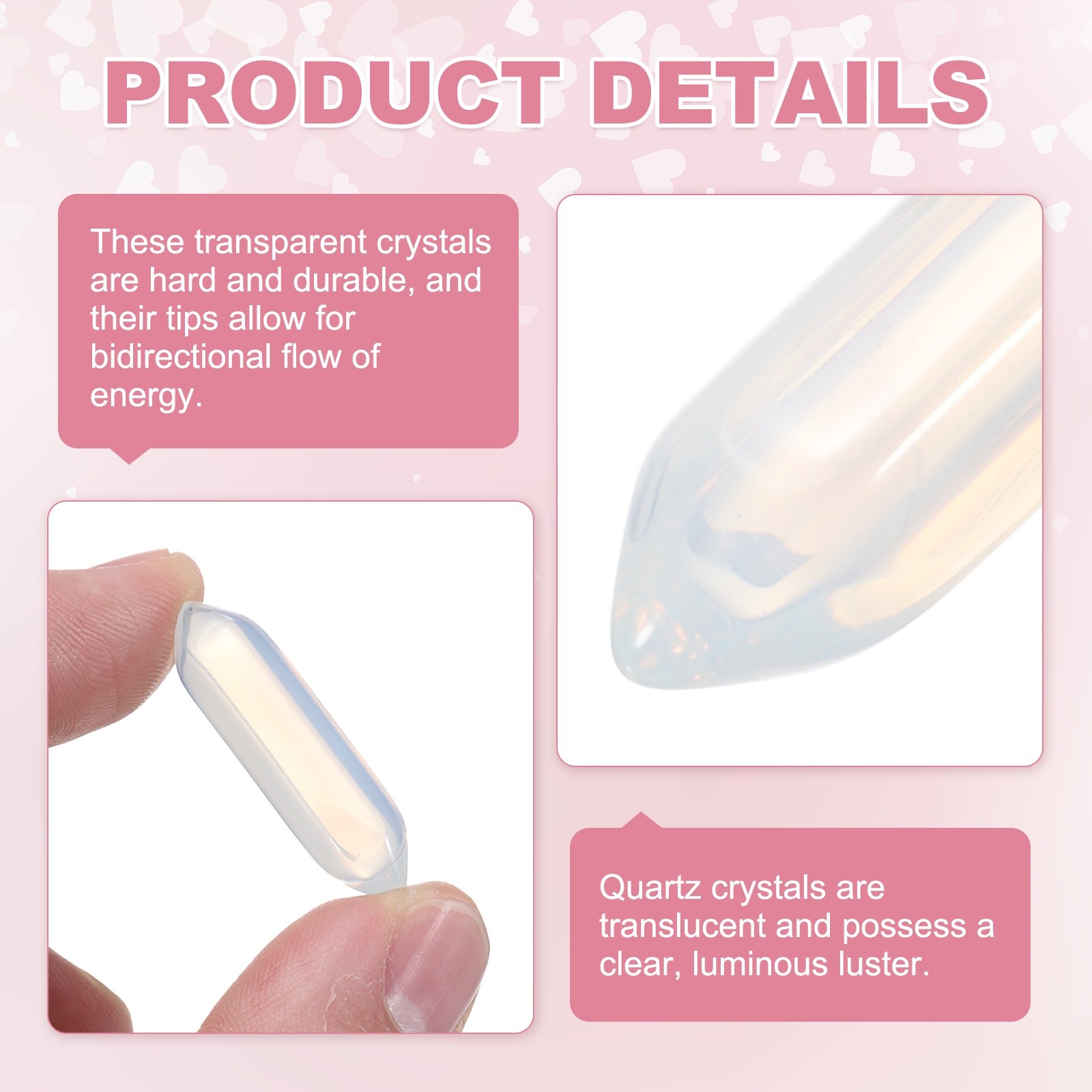 10 Pack Light Opal Quartz Crystals Polished Crystals Bulk