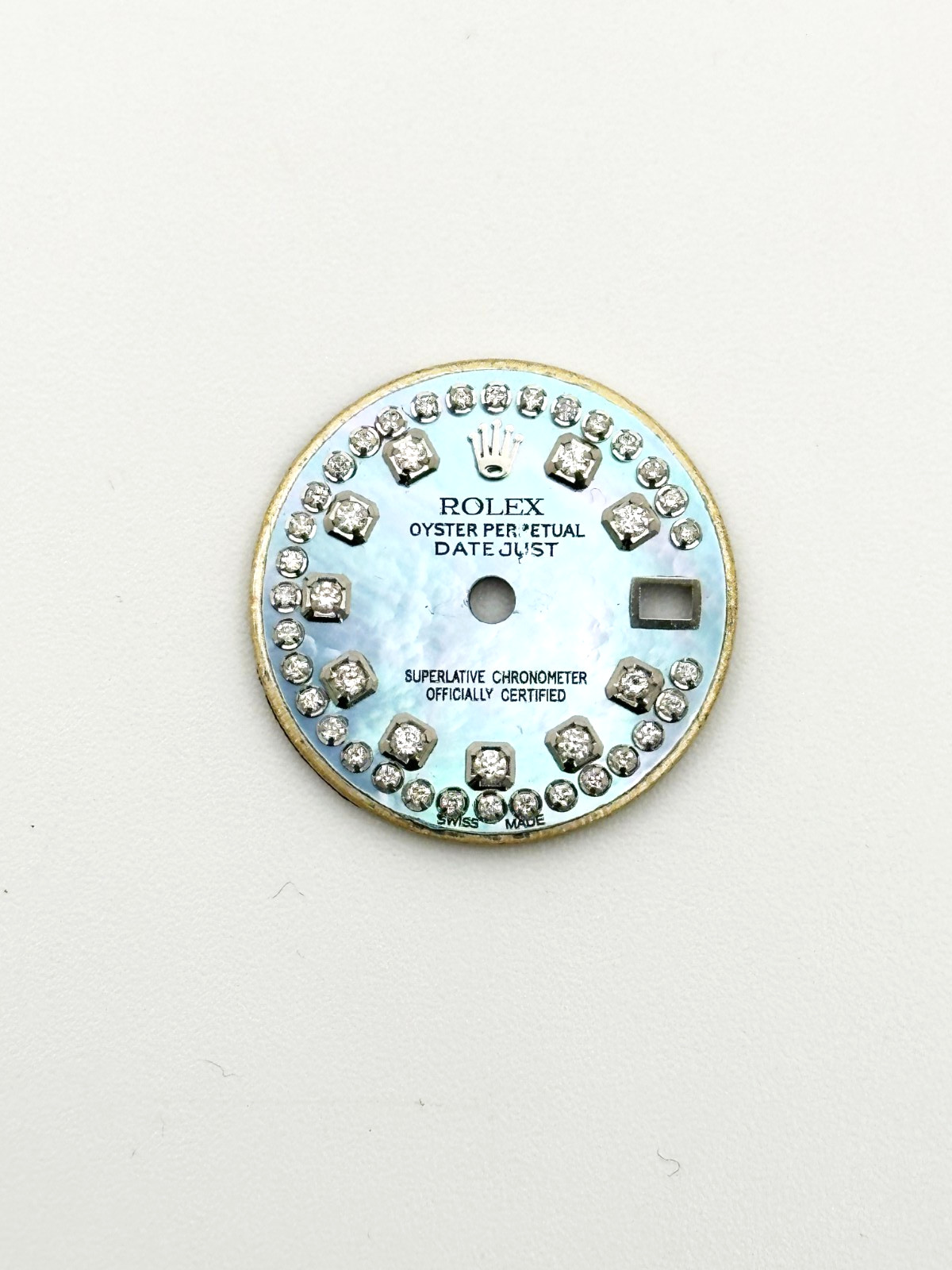 Rolex Ladies Datejust Blue MOP Mother of Pearl String Diamond Dial for 26mm