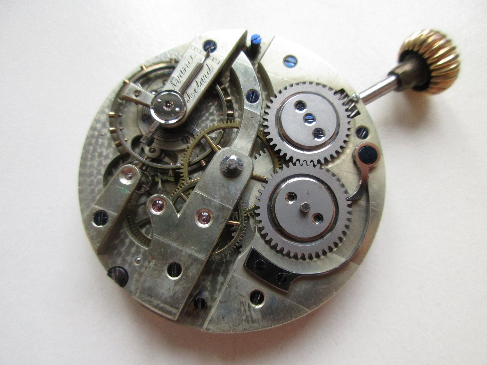 Pocket watch movement diam. 43.2 mm crown wind (at 12) & crown – running