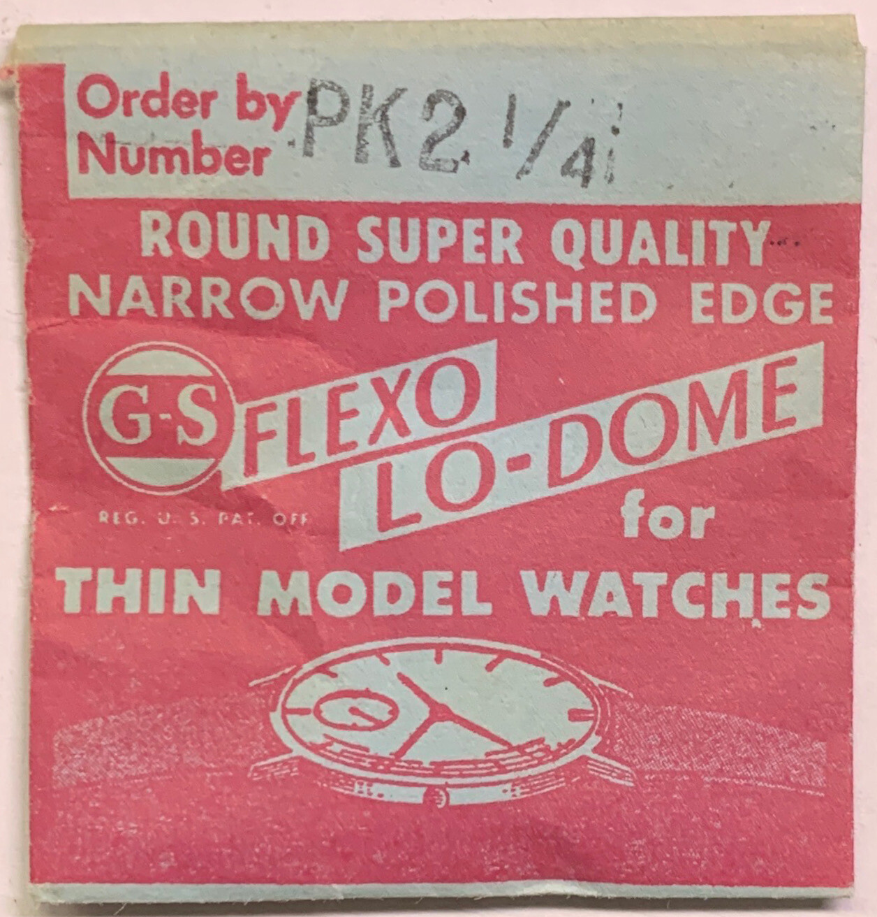 Original NOS G-S “PK” Wristwatch Crystals Many – Variations Available!