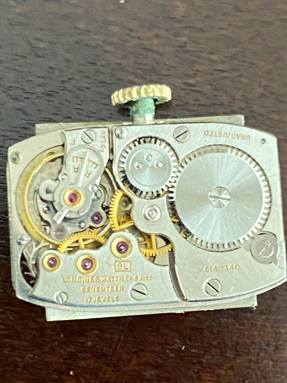 VINTAGE MENS LONGINES WRIST WATCH MOVEMENT, CAL.9L,KEEPING TIME