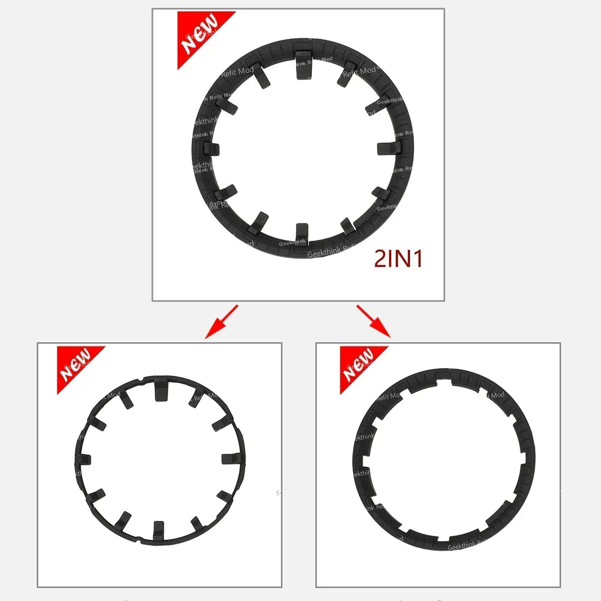 Modification Watch Scale Ring for Casioak GA2100 Dial Index Hour Marker Refit