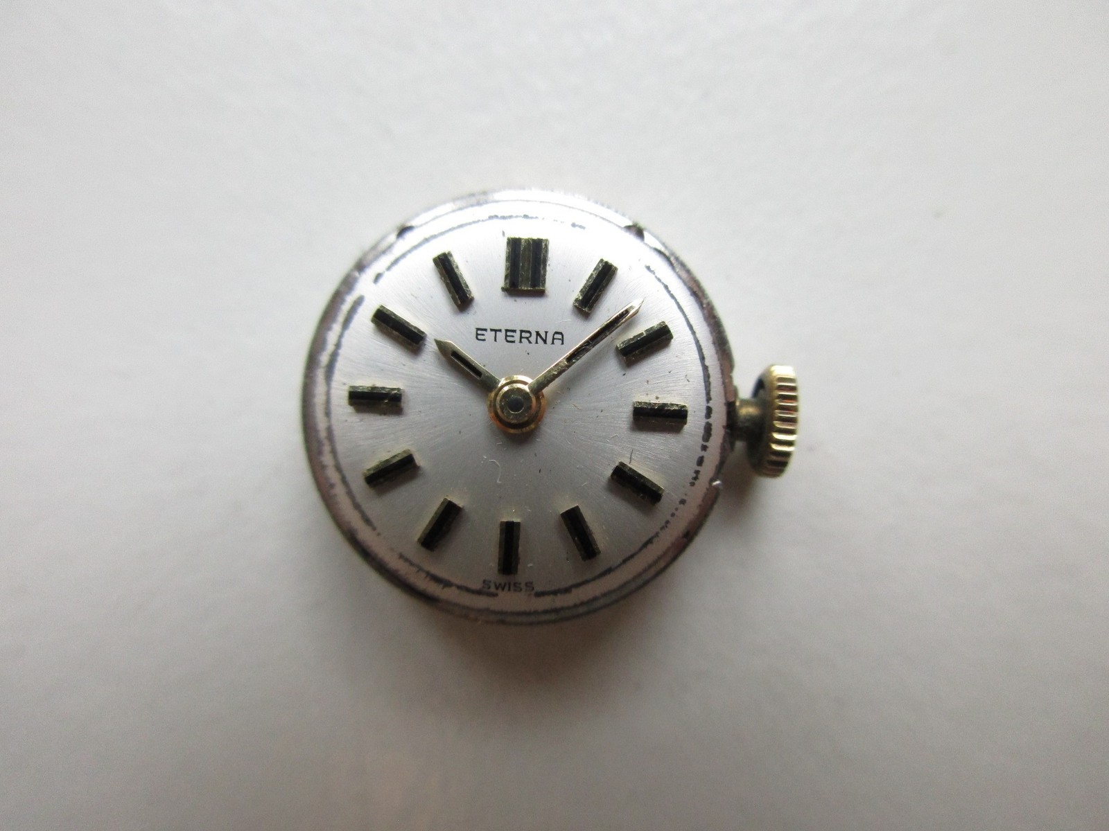 Eterna cal. 1418U Swiss vintage watch movement & dial – running
