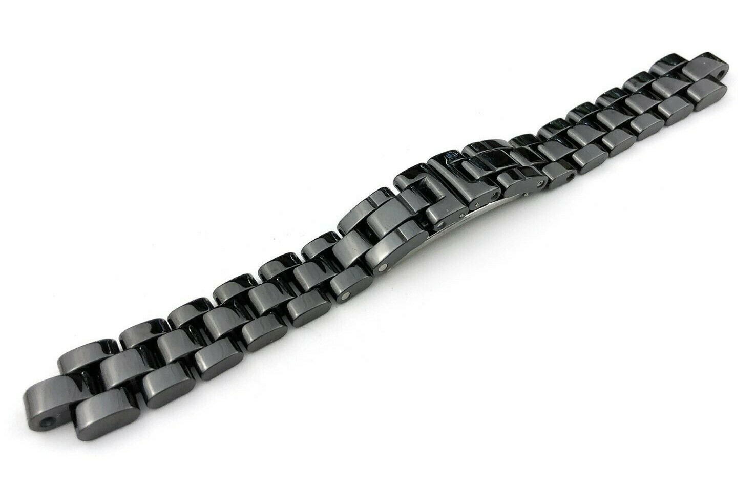 16mm Ceramic Black Strap/Band/Bracelet with clasp fits CHANEL J12 watches