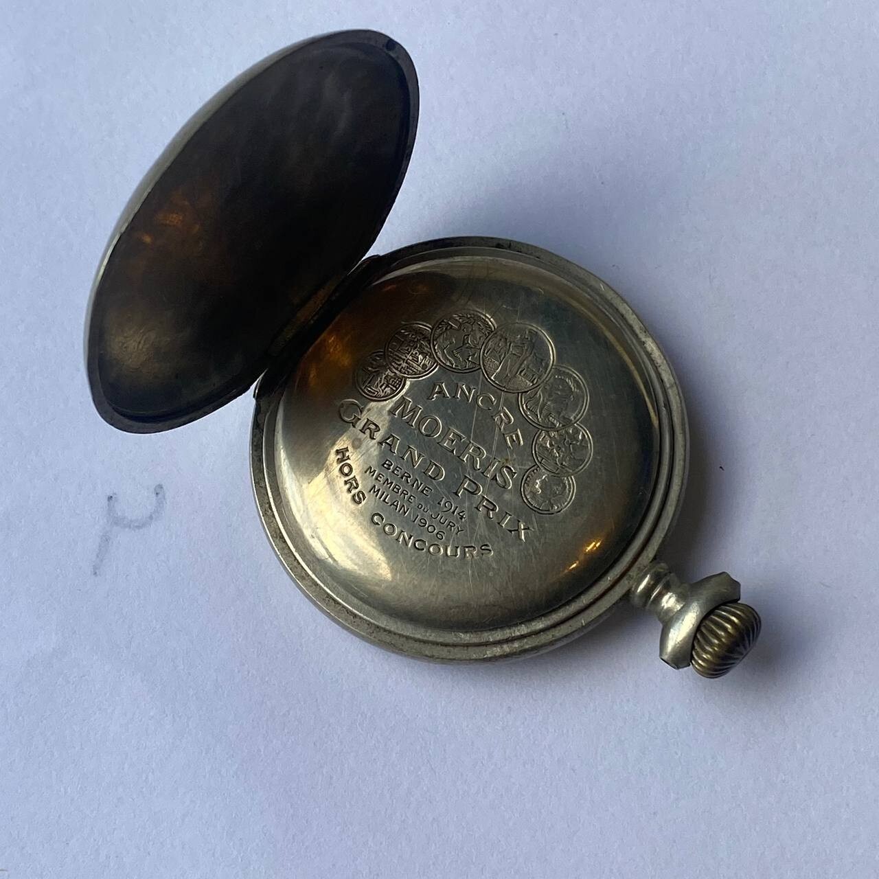 LOT OF 3 PAUL DITISHEIM LABRADOR MOERIS POCKET WATCH MOVEMENTS FOR REPAIR /PARTS