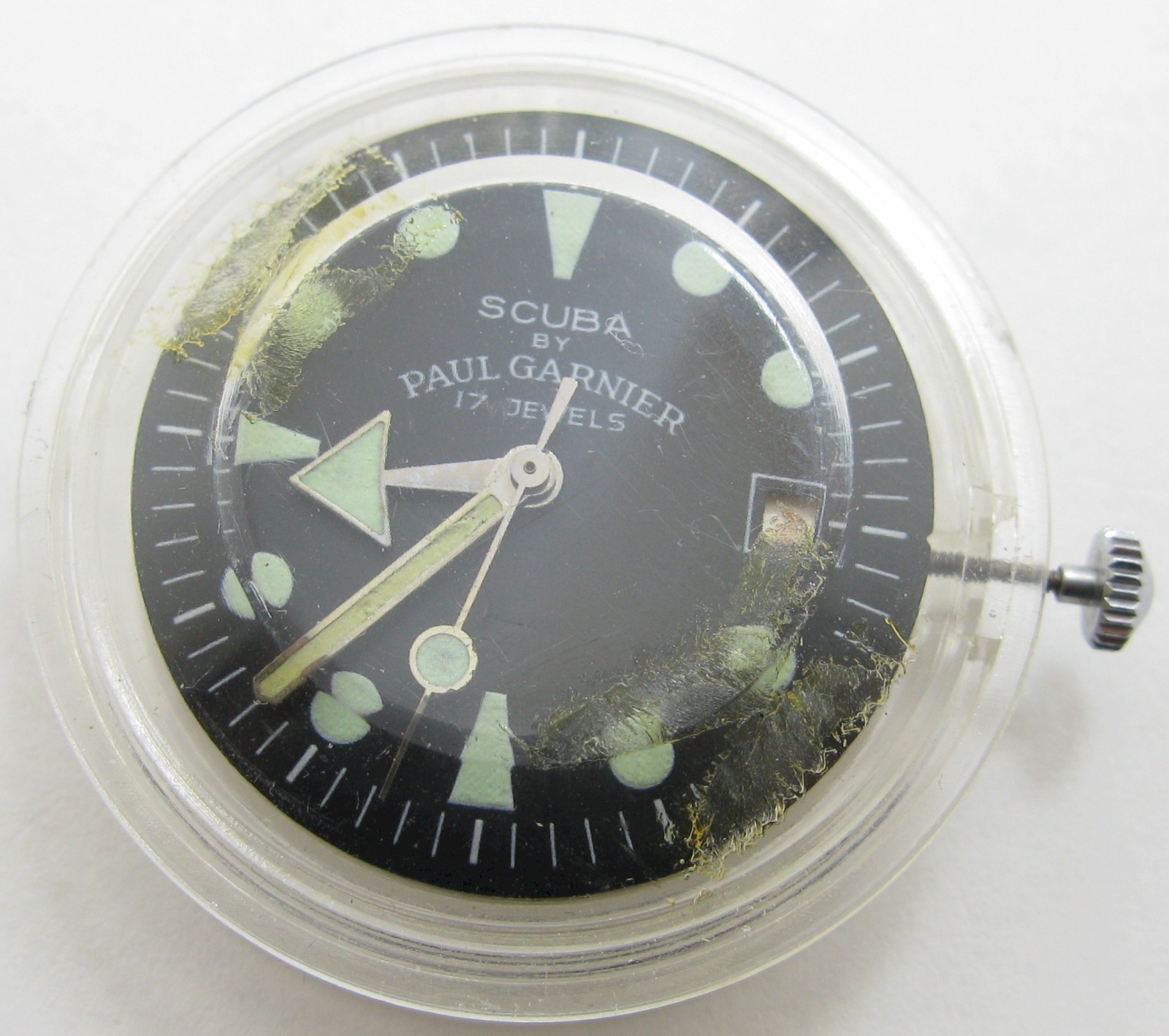 Vostok Wostok Slava 2414 watch movement 17 j. Scuba Diver P. Garnier black dial