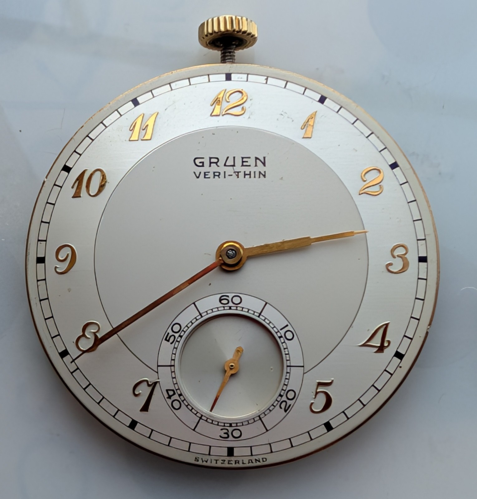 Genuine Gruen 17j O/F Movement (cal.381) in Running Order – Nice!!