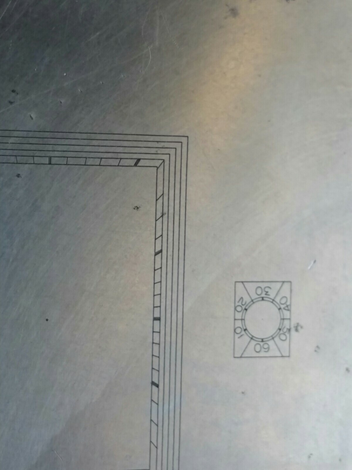 Vintage printing plate for the wrist watch dial refinishing