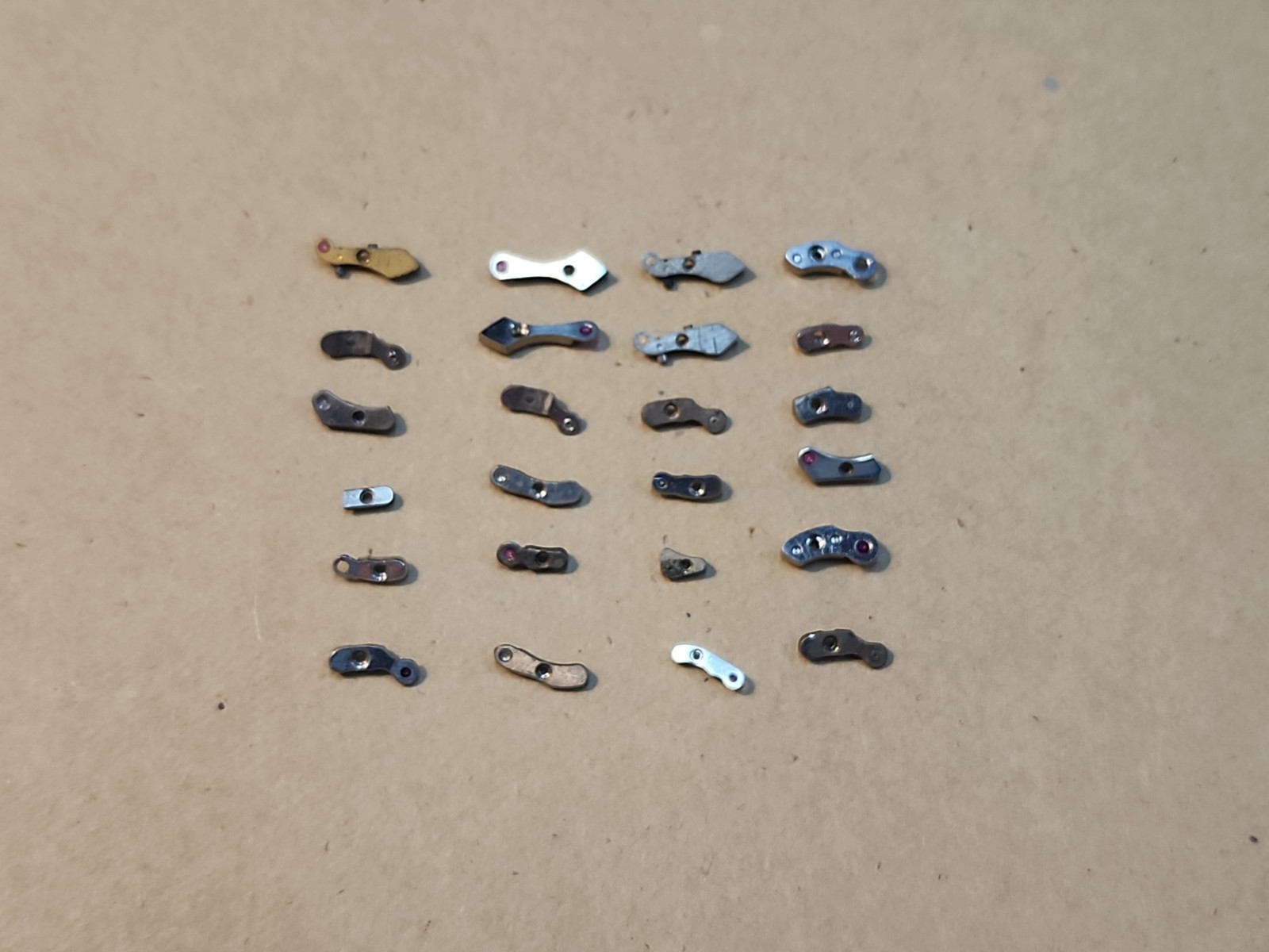 Lot Of 24 Mixed Wristwatch Bridges Movement Parts Spares Repairs