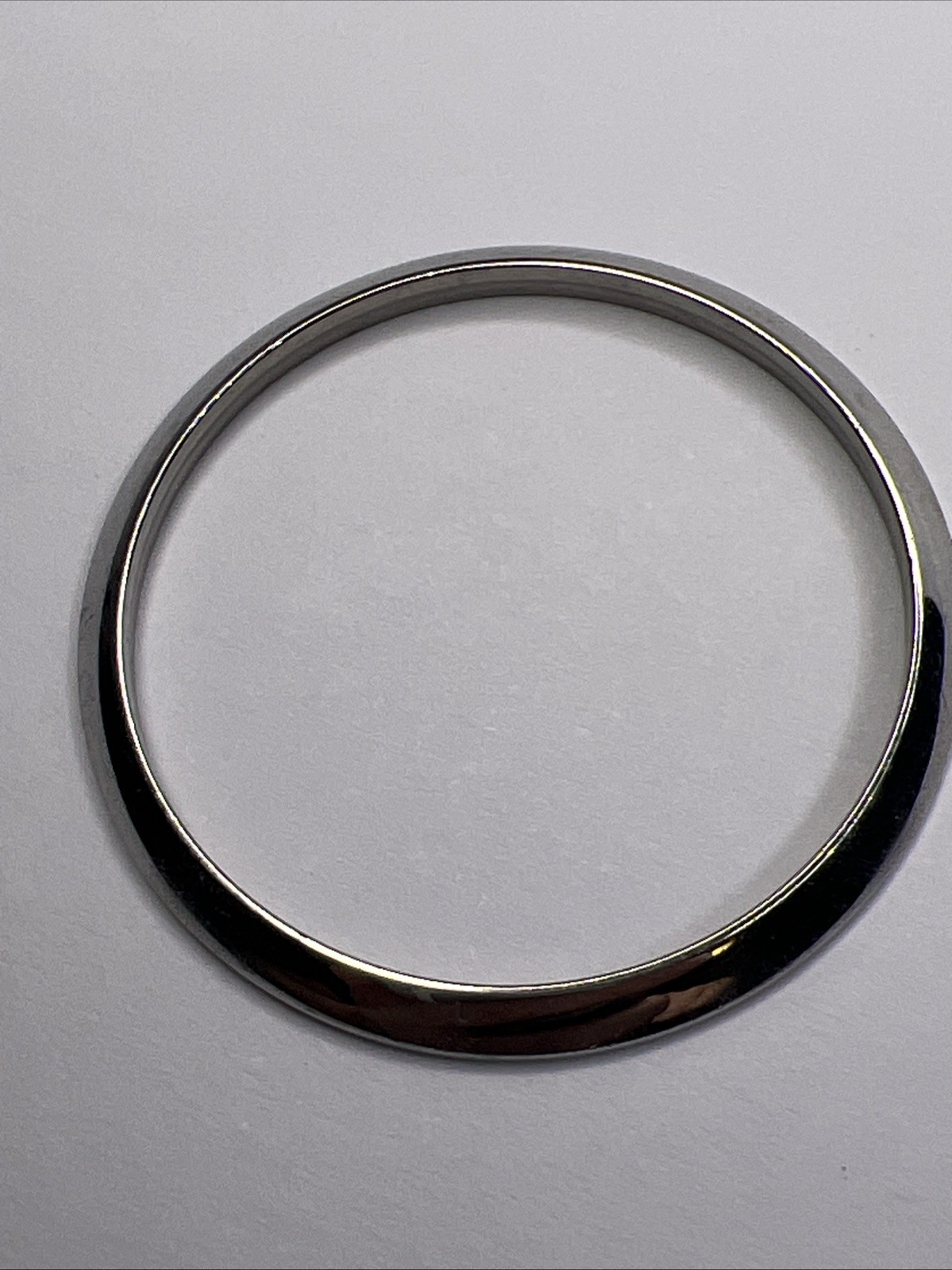 ROLEX Smooth Domed 35mm Mirror Polished Steel Watch Bezel Used OEM