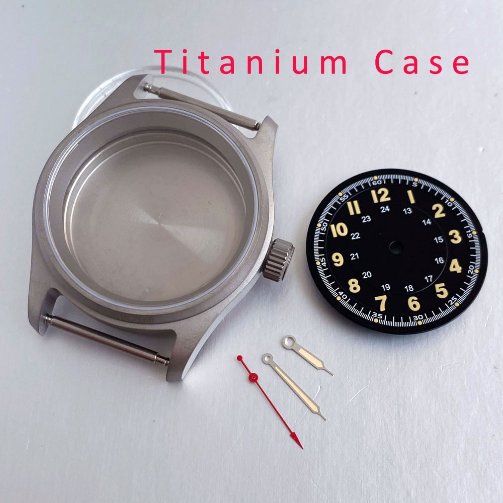 36mm Titanium Watch Case Prevent Allergy Sapphire Glass Fit NH35 8215 2836 2824