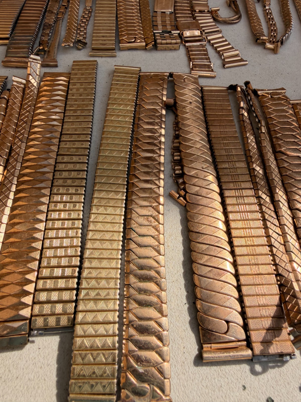 Vintage 9 ct rolled gold filled watch straps job lot scrap gold recovery 3