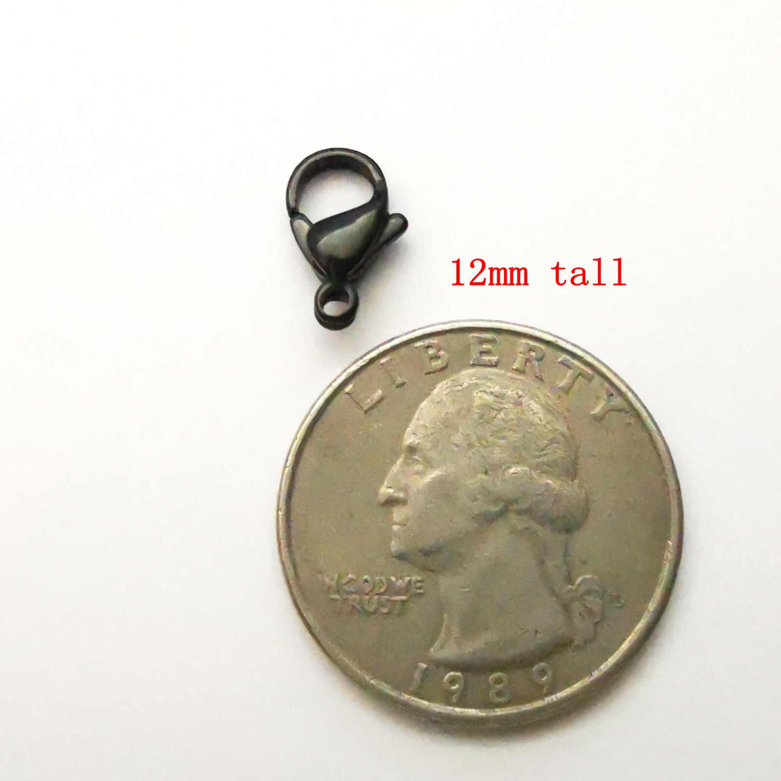 Black Lobster clasp stainless steel 11mm/12mm hook Suitable for all kinds of DIY