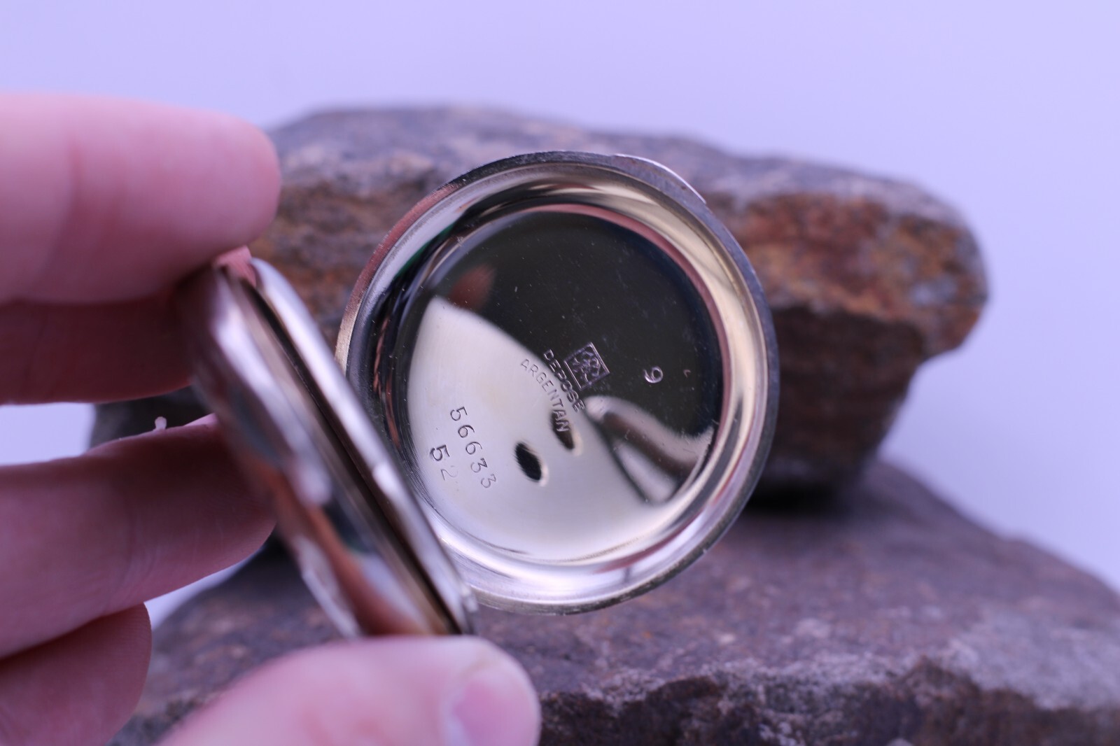 FPF DEPOSIT ARGENTAN KEYWIND SWISS NOS POCKET WATCH CASE 45.9mm (DL)