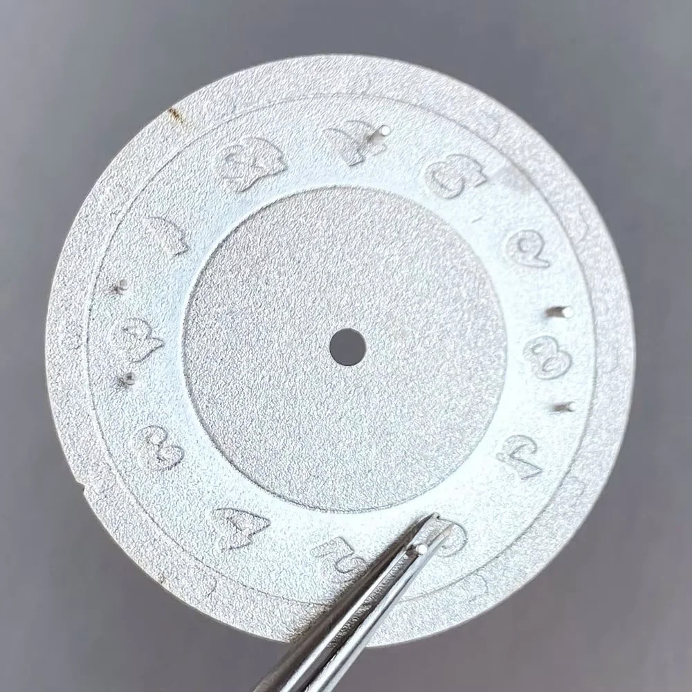 Tandorio 33.5mm Matte White Rose NH35 Watch Mod Dial For NH35 NH36 PT5000