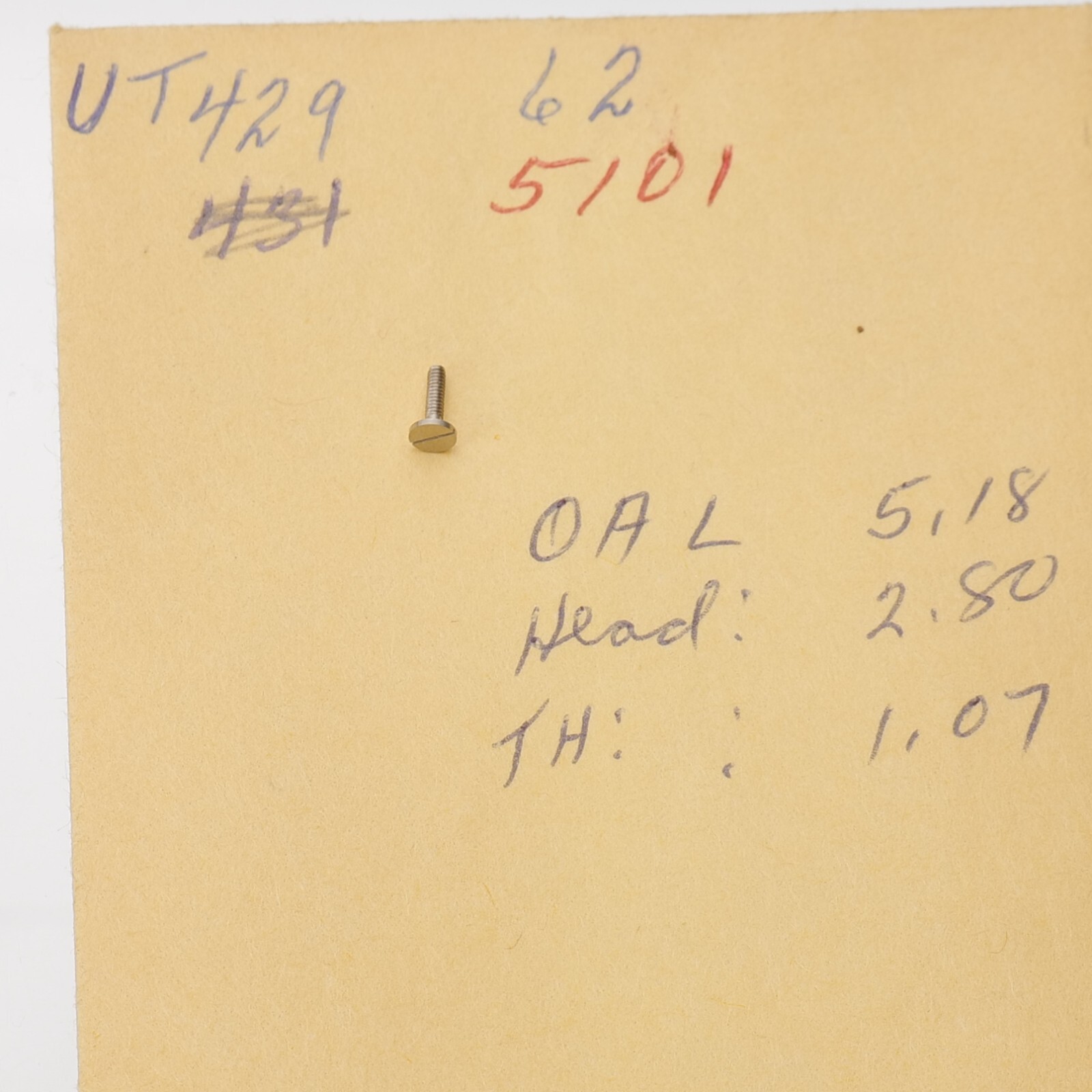 UT Unitas 429 Watch Case Clamp Screw Part (1 piece) New Old Stock (C11D9)
