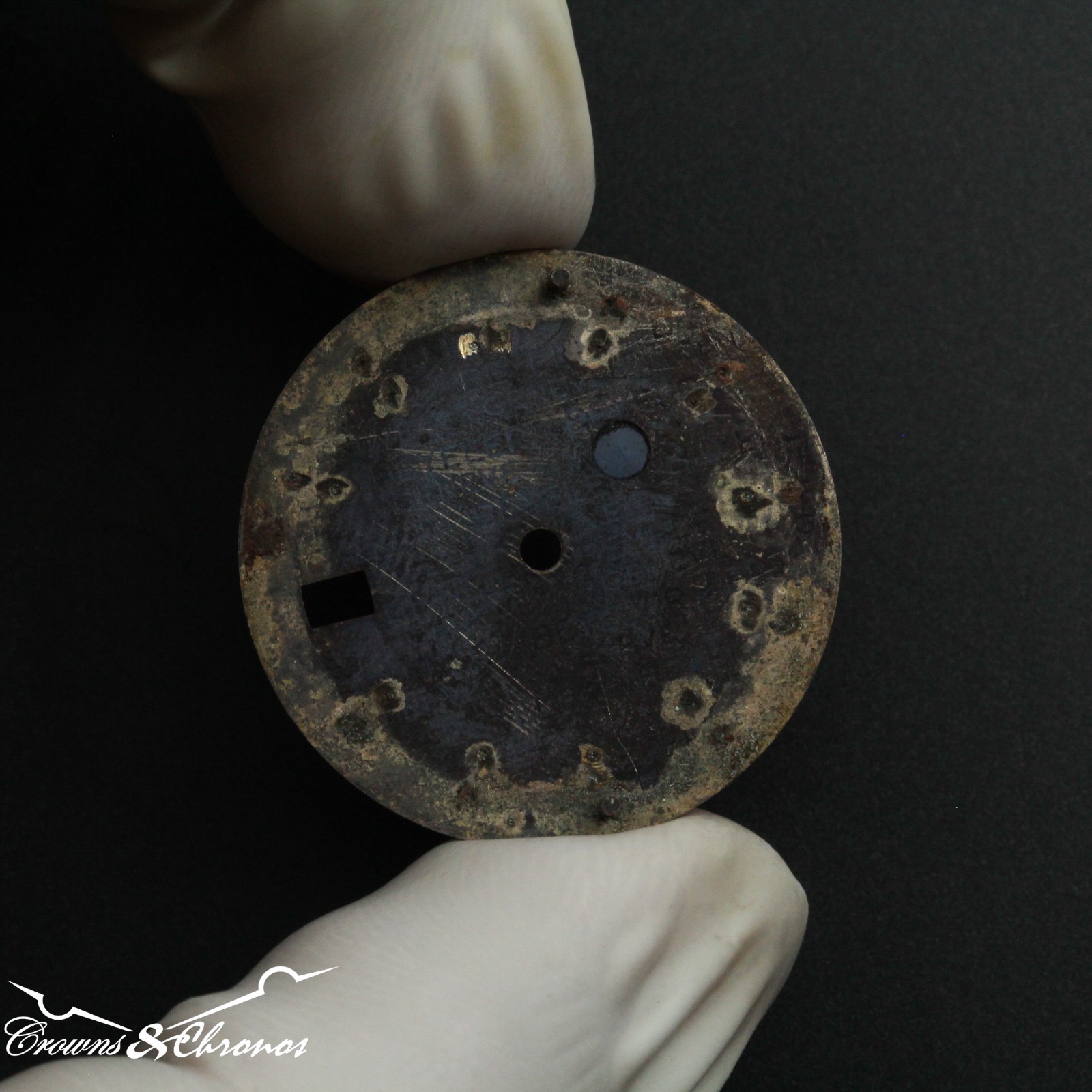 Rolex Date Ref 1500 Blue Heavy Patina Replacement Dial