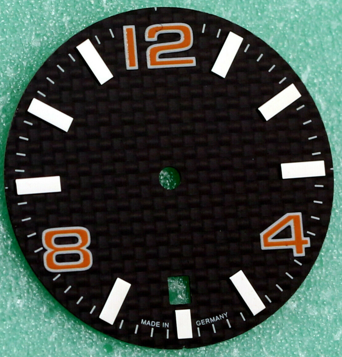 CARBON Dial for Eta 2824-2 Automatic Movement 30.8 mm Cadran Esfera ORANGE