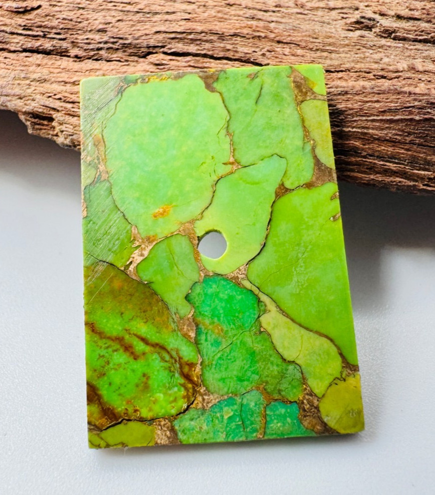 Copper Turquoise Gemstone Watch Dial – Green Rectangle Gemstone GMC-562