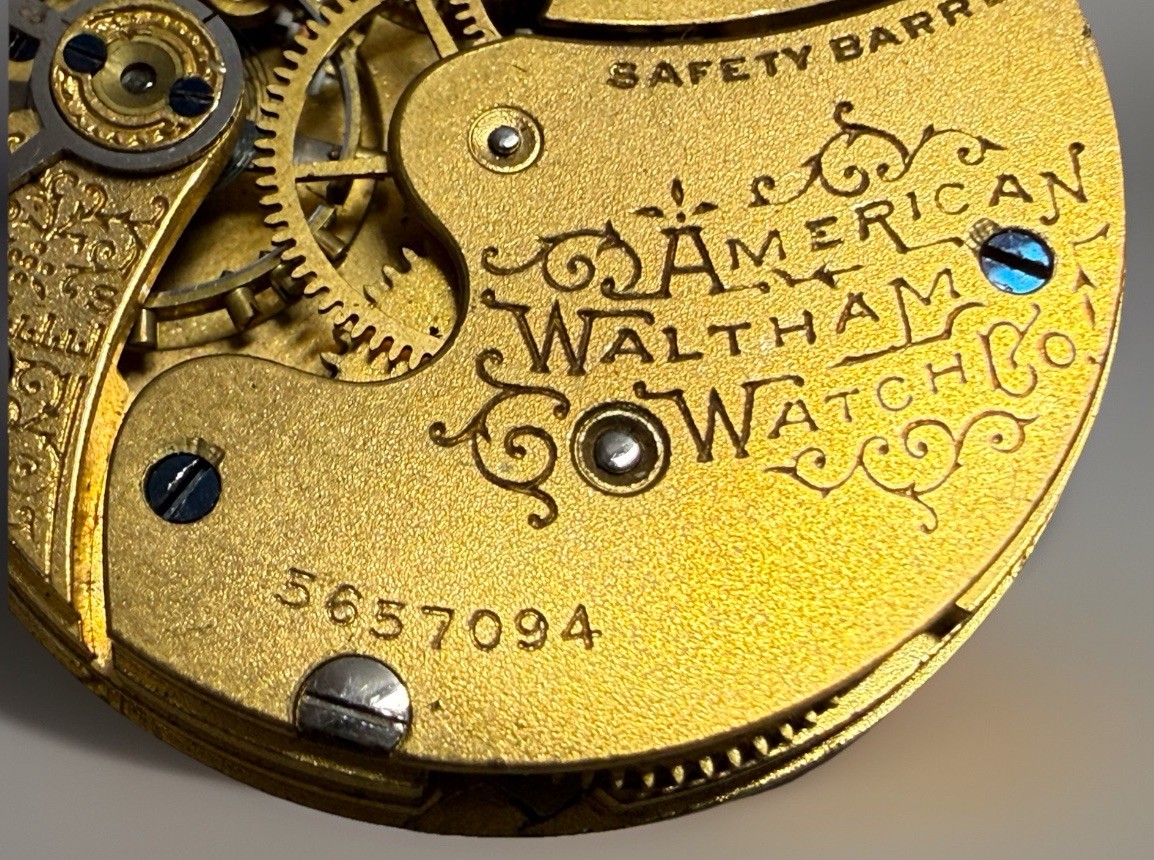 ⌚✨ Antique AMERICAN WALTHAM “Safety Barrel” Pocket Watch Movement + Dial