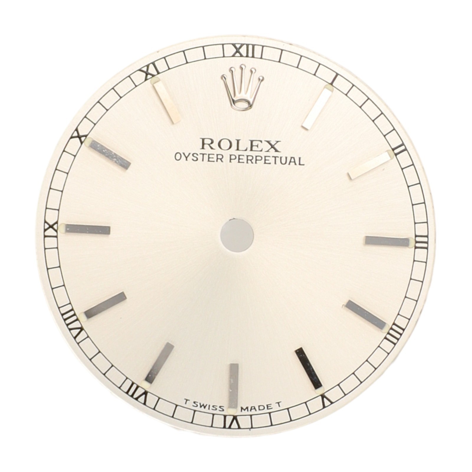 Original Rolex Oyster Perpetual Silver Index Dial fits Model 77080 Watch