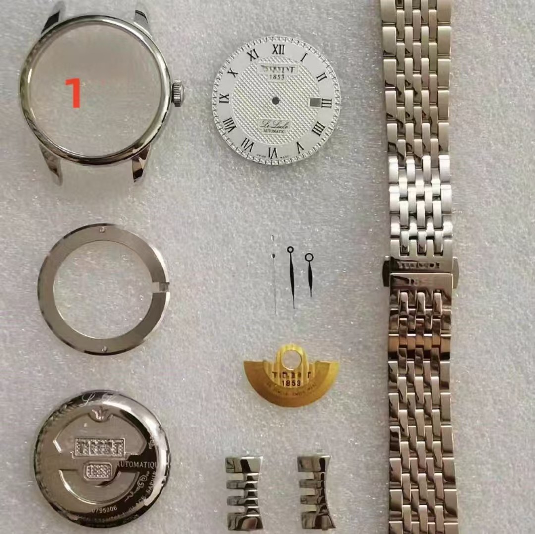 DIY Watch Part Kit for 2824 C07.111 LeLocle 39.5mm Watch Case+Dial+Hands+Strap