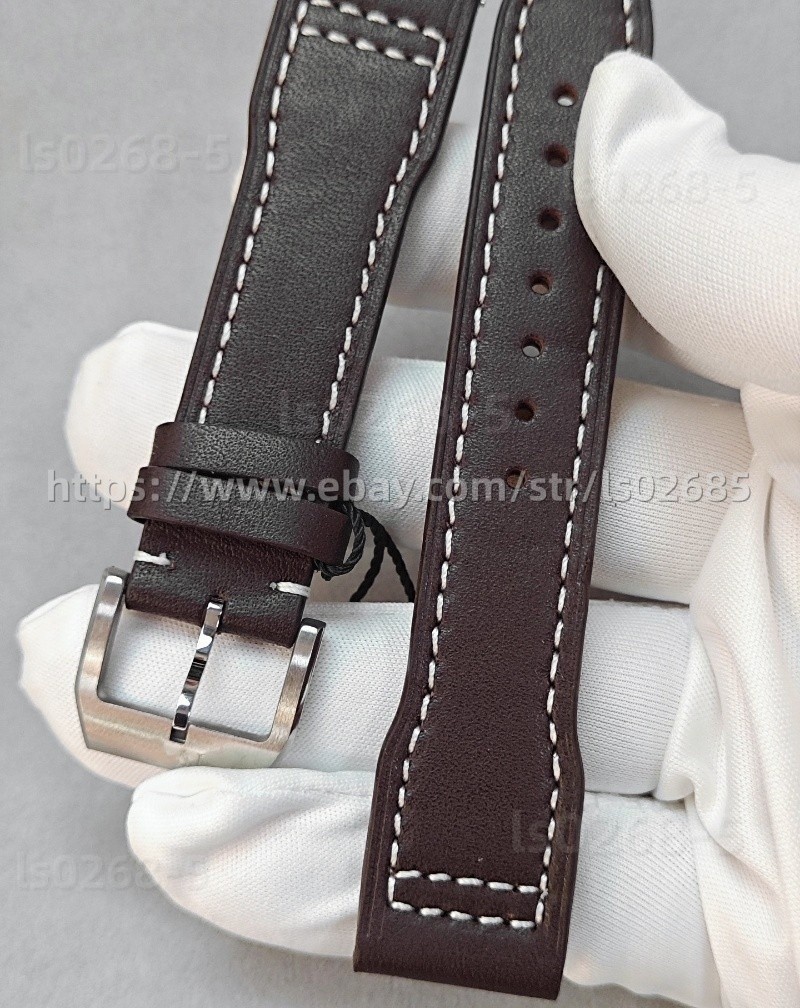 DIY 43mm stainless steel kit with dial, strap, and hands suitable for 7750