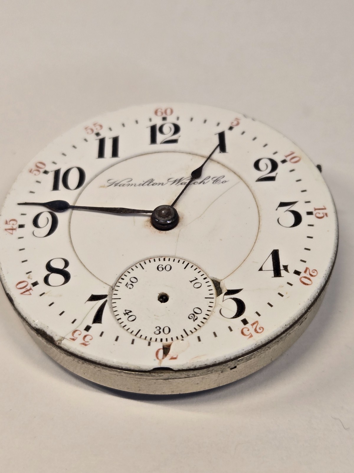 18s Hamilton Pocket Watch Movement – Grade 940 – 21 Jewels, Adjusted 5 Positions
