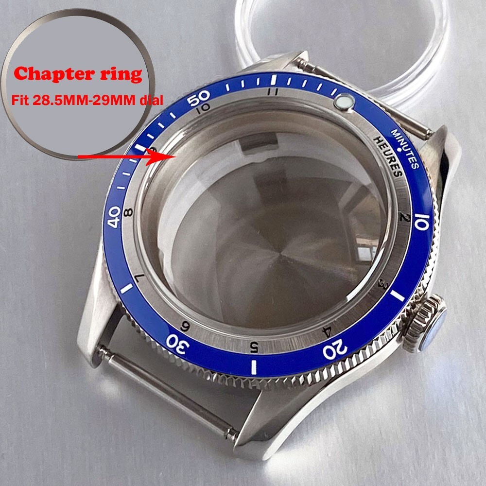 20ATM Diver Sapphire Crystal Glass NH34 Watch Case Dial Set For NH34 NH34A Move