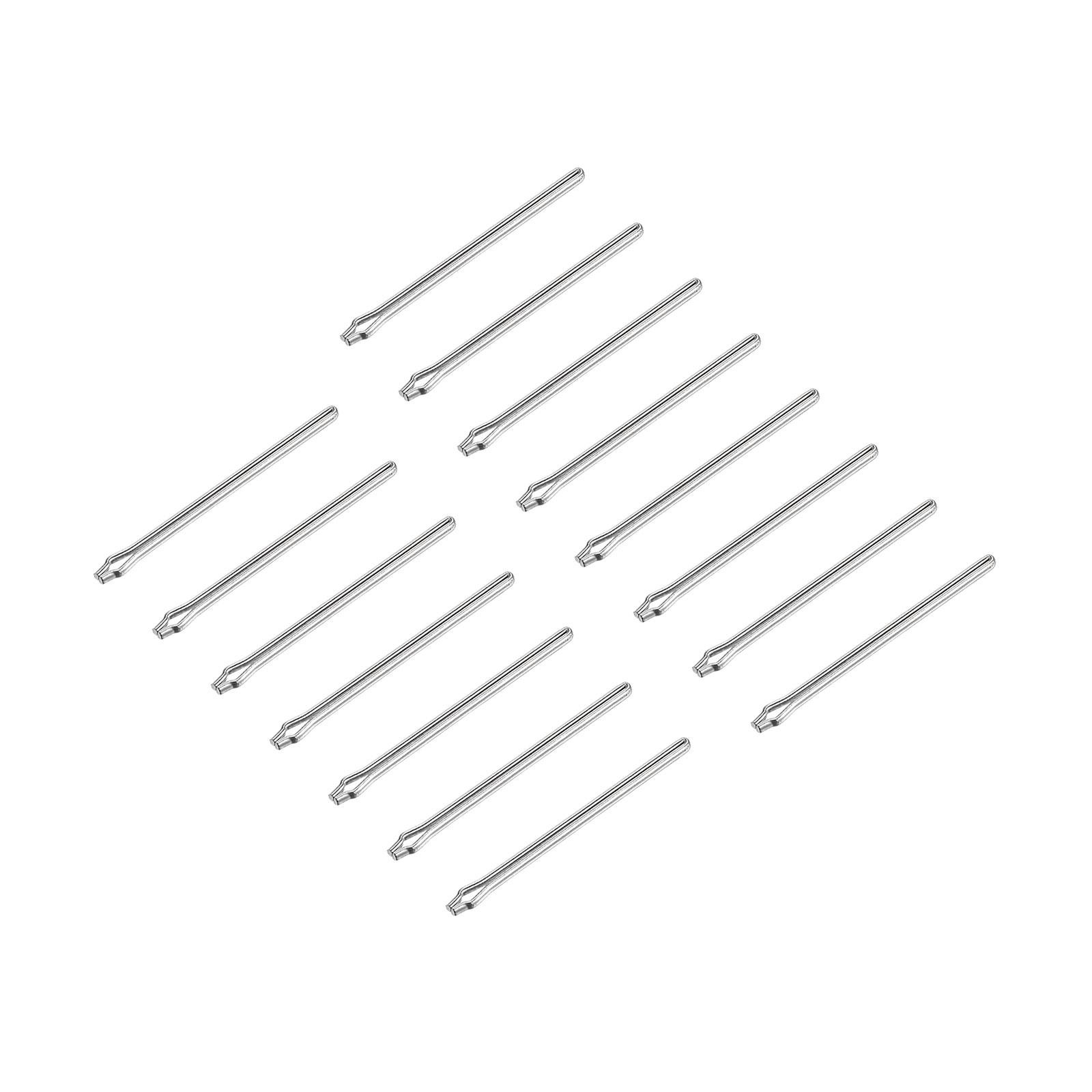 15Pcs 19mm Watch Band Link Cotter Pin, Stainless Steel 0.9mm Dia. Silver Tone