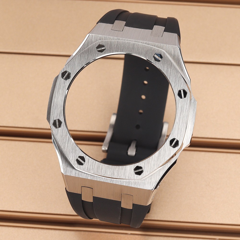 316L Stainless Silvery 44.6mm Watch Case Strap Modify casio GA-2100 casioak Mods