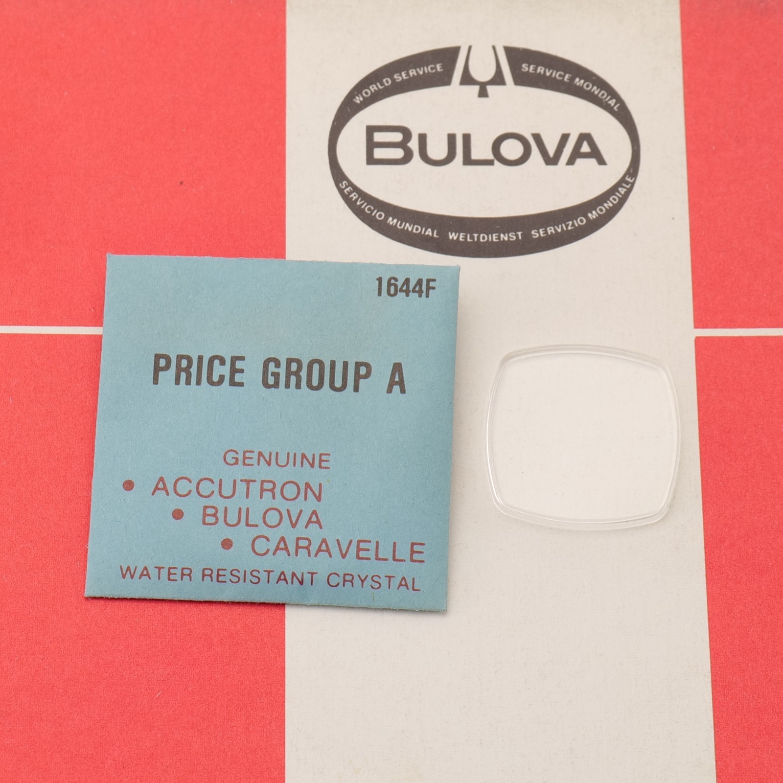Original Genuine Bulova 1644F Crystal NOS Watch Part New Old Stock (C1D27)