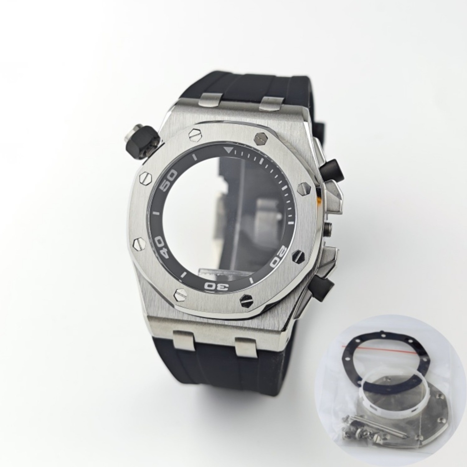 VK64 Dial 30mm White Orange Fit VK64 Movement Watch Accessories Watch Dial