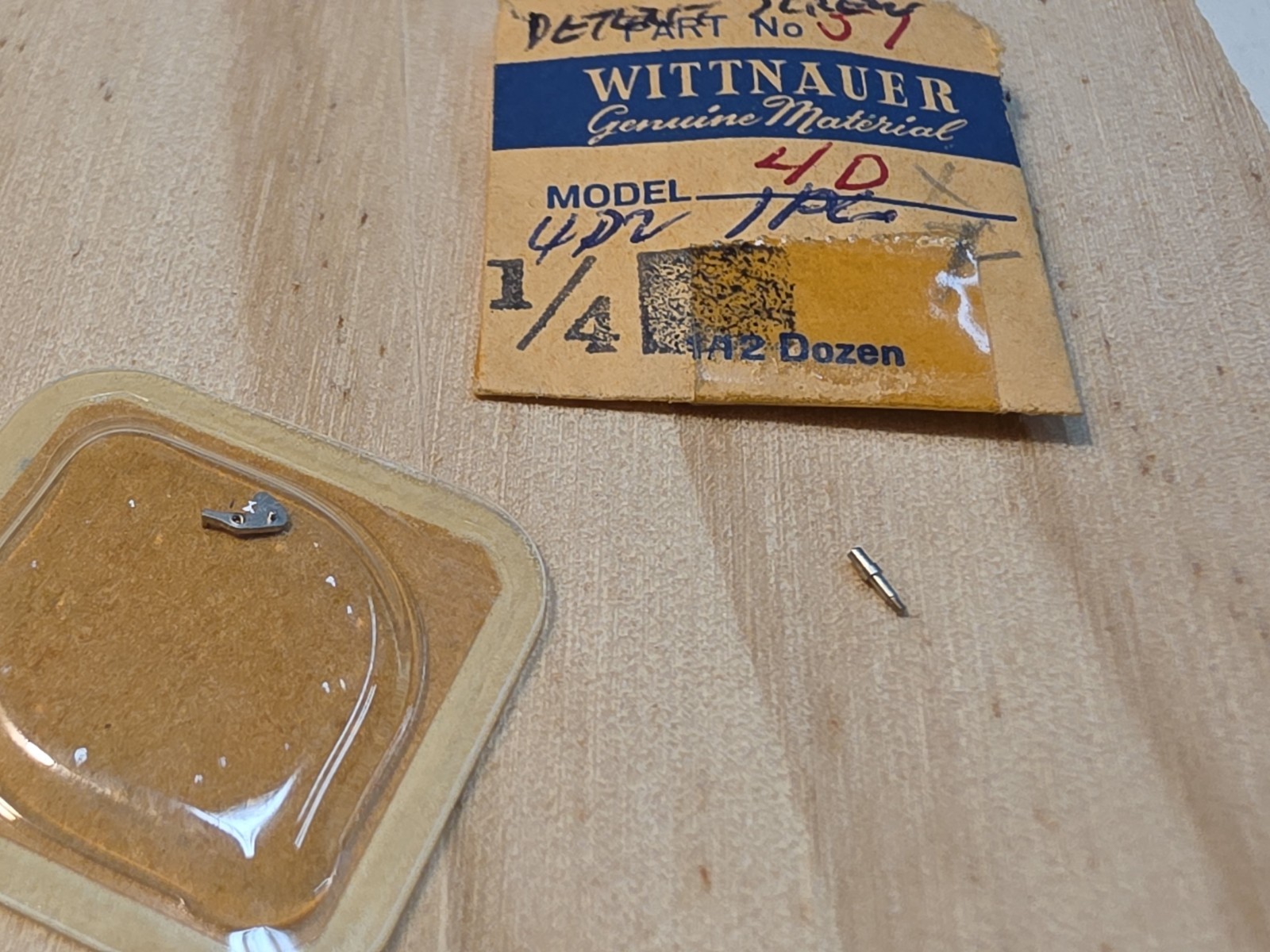 NOS Wittnauer Model 4D Detent/Set Lever & Detent/Set Screw Parts Spares Repairs