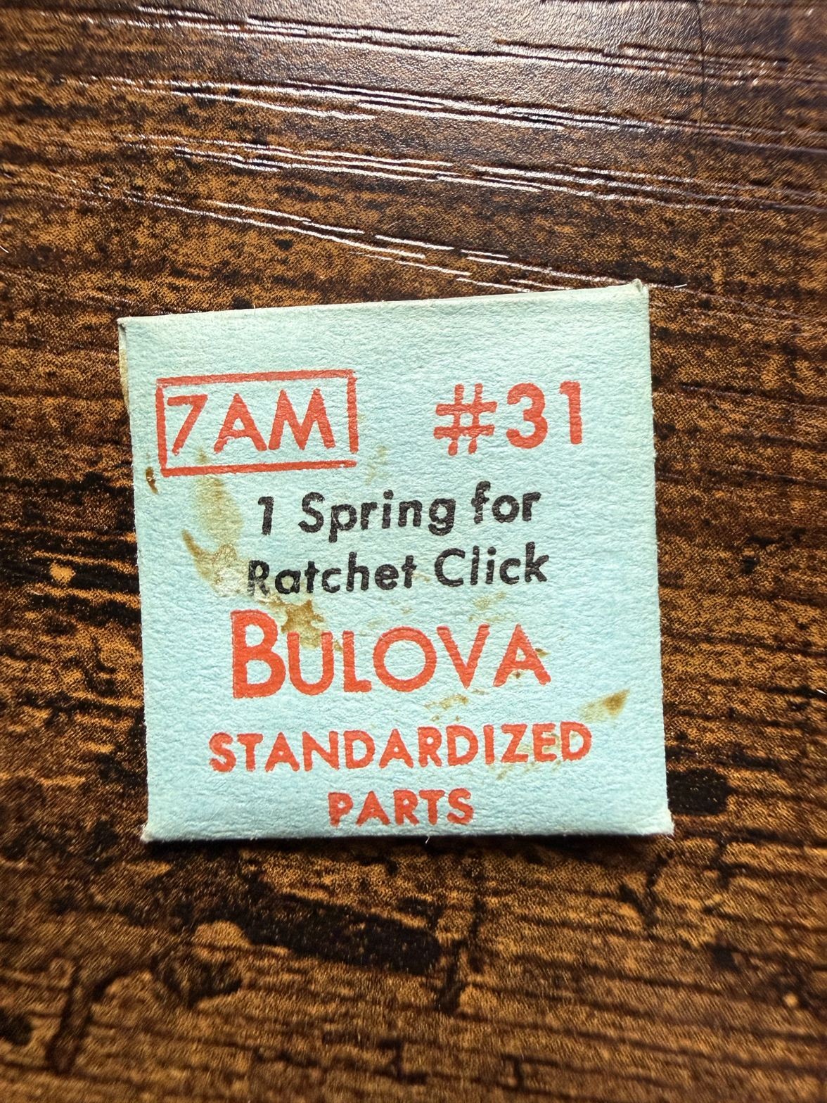 Bulova 7AM #31 Spring for Ratchet Click NOS Genuine Vintage Watch Part