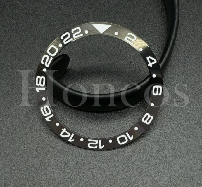 38 MM Ceramic Black Gray Bezel insert GMT Fits for Rolex GMT Master 126710GRNR