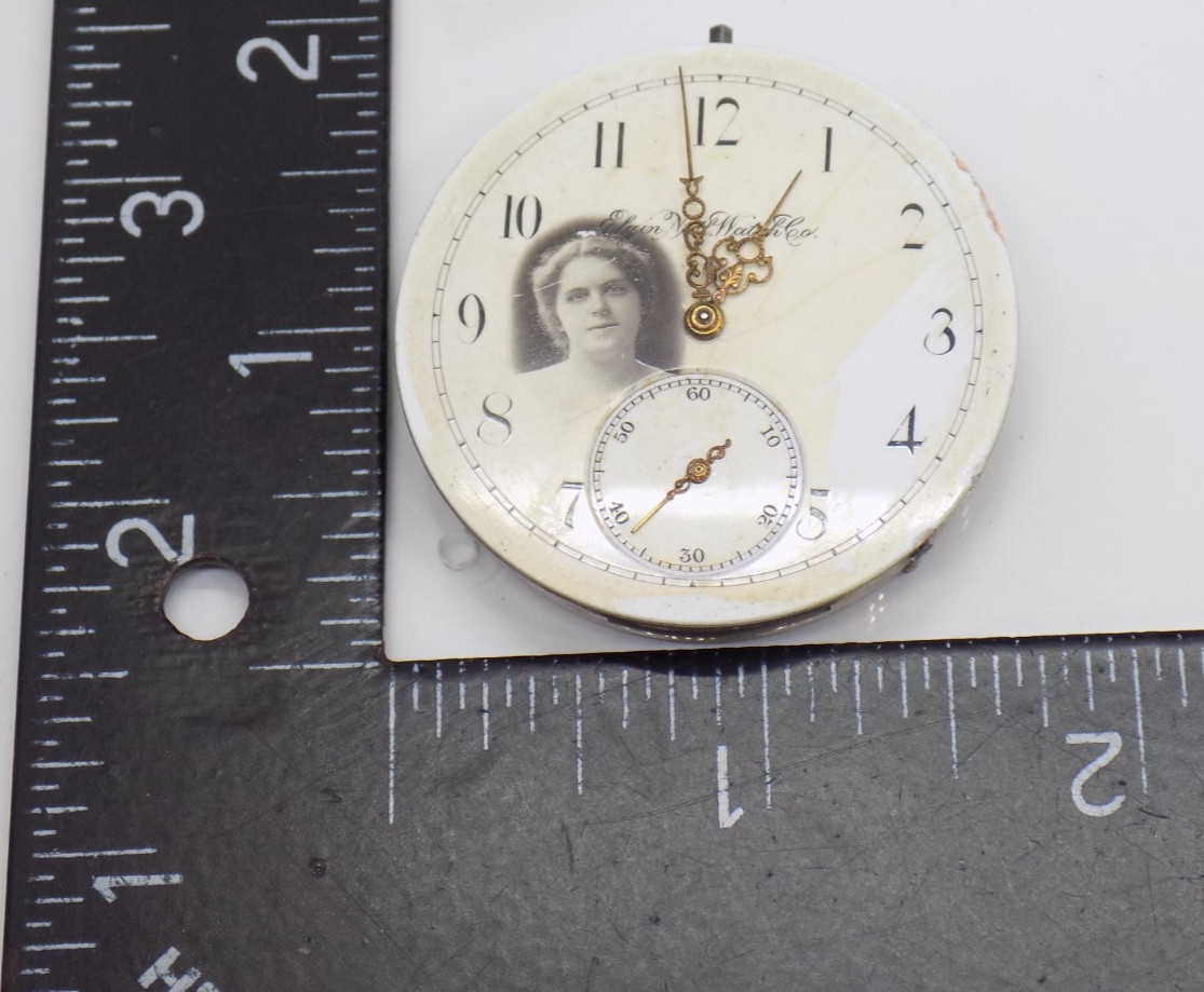 1887 RARE Elgin LADY FACE 15J Grade 50 Model 1 16s Class 17 Pocket Watch Moveme