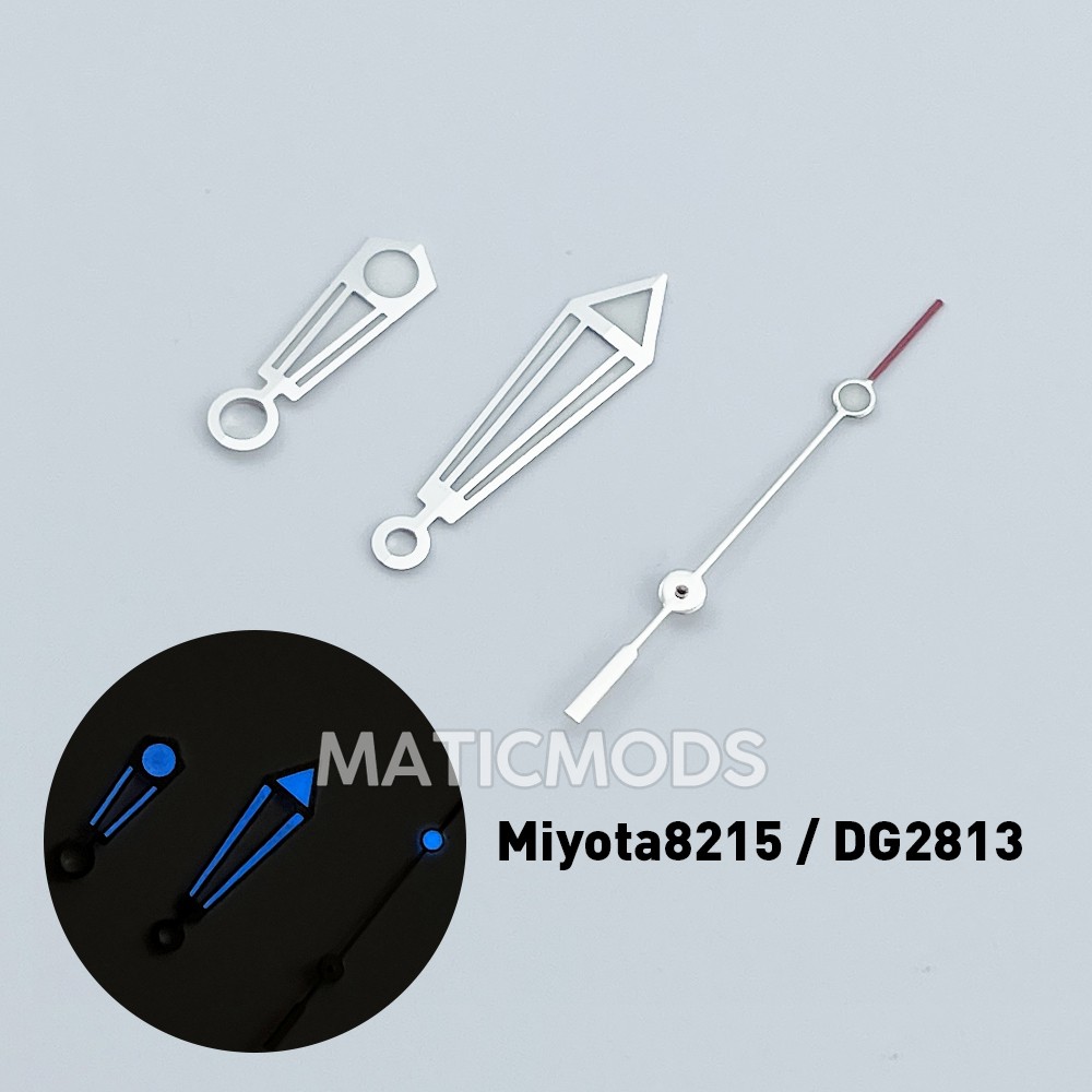 Black 31mm Watch Dial and Hands for MIYOTA8215 Mingzhu DG2813 SM300 Master Style