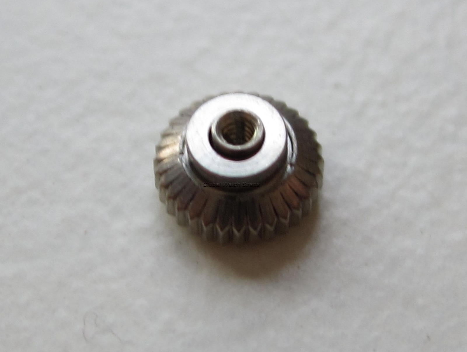 Certina steel ø 4.4 mm N.O.S. watch crown ~ thread stem 0.9 mm