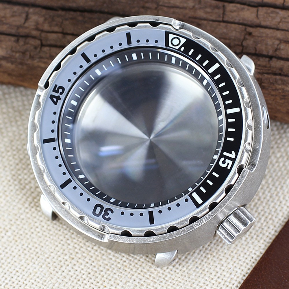 Sapphire Modify Tuna Can SKX Mod Steel Watch Case 47mm For Seiko NH35 34 NH36 38